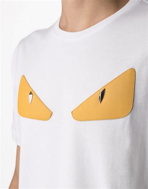 fendi t shirt yellow eyes with zip|Fendi peekaboo t shirt.